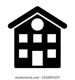 Icono De Glifo Vector De Usuario Residencial Para Uso Personal Y Comercial.

