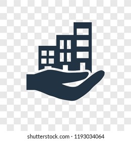 Residential vector icon isolated on transparent background, Residential transparency logo concept
