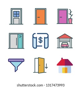 residential vector icon set
