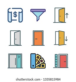 residential vector icon set