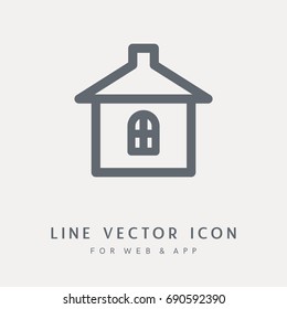 Residential vector icon. Single isolated object. For web and App.