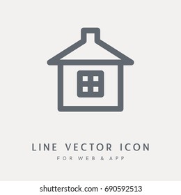Residential vector icon. Single isolated object. For web and App.