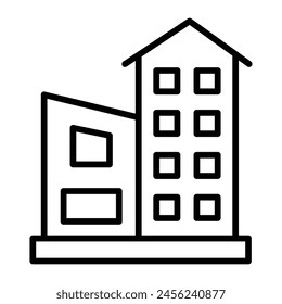 Residential Vector Line Icon Design