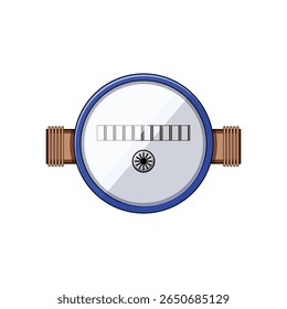 caricatura de contador de água residencial. industrial comercial, detecção de vazamento, monitoramento eficiência sinal de contador de água residencial.