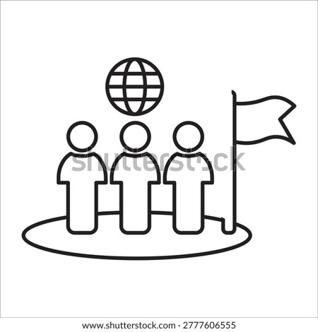 residents icon. simple flat line vector