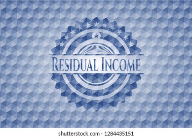 Residual Income blue polygonal badge.
