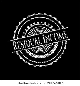 Residual Income with chalkboard texture