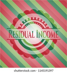 Residual Income christmas badge background.