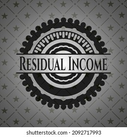 Residual Income dark icon or emblem. Vector Illustration. Detailed. 
