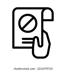 resign line icon illustration vector graphic