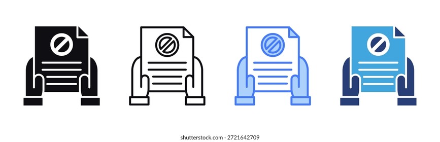 Resignation icon sheet multiple style collection