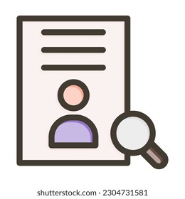 Resignation Vector Thick Line Filled Colors Icon Design