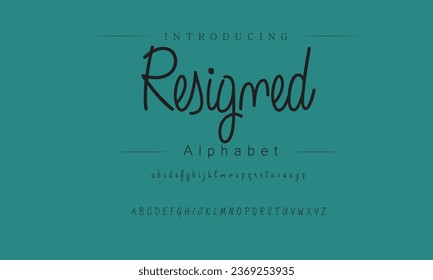 Resigned Elegant Font Uppercase Lowercase and Number. Classic Lettering Minimal Fashion Designs. Typography modern serif fonts regular decorative vintage concept. vector illustration