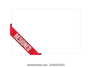 Ilustración de Anuncio de Vector rojo resignado aislado sobre fondo blanco