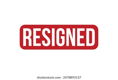 Sello resignado. Red Resigned Grunge Sello