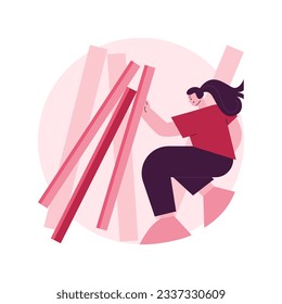 Resilience abstract concept vector illustration. Training mental strength, building emotional resilience, psychological flexibility, resilient personality, coping with problems abstract metaphor.