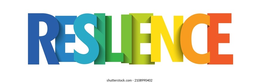 RESILIENCE colorful vector typography banner