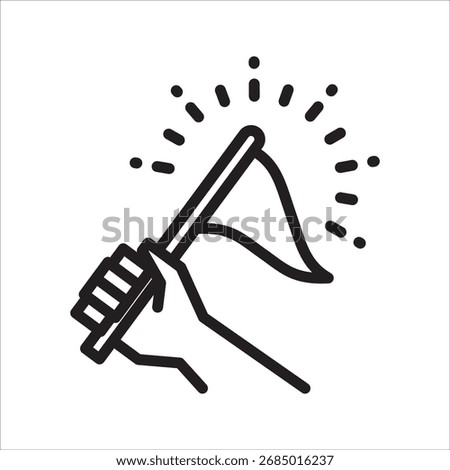 Resilience courage simple line icon