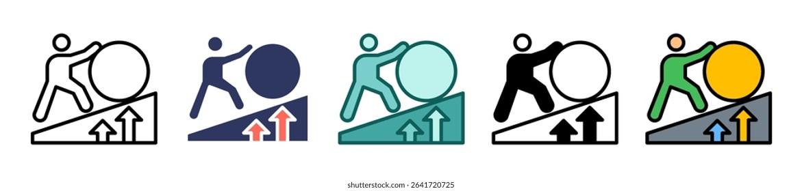 Resilience Growth Icon Multiple Vector Illustration
