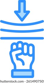 Resilience Icon Blue Color Vector Illustration