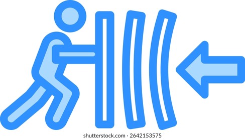 Resilience Icon Blue Color Vector Illustration