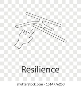 Resilience icon concept on transparency background. Business resilience creative idea design. Line vector illustration use for your project. 
