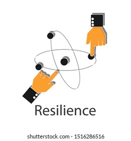 Resilience icon concept on white background. Business creative design. Flat vector illustration use for your mobile app.