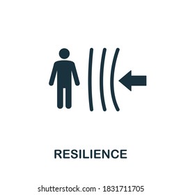 Resilience icon. Creative element sign from life skills collection. Monochrome Resilience icon for templates, infographics and more.