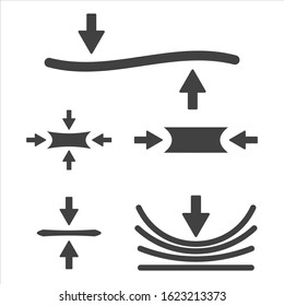 Resilience icon. Elastic material sign. Quality design element. Classic style icon