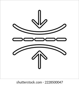 Icono de resiliencia. Signo de material elástico. Elemento de diseño de calidad. ilustración vectorial sobre fondo blanco.