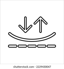 Resilience icon. Elastic material sign. Quality design element. vector illustration on white background.