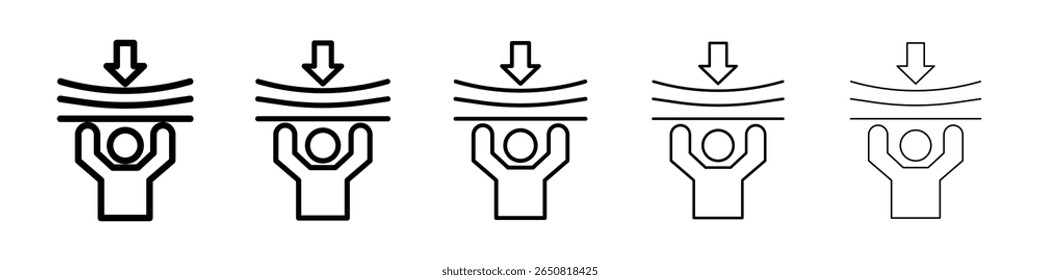 Vector aislado del icono de la resiliencia en el fondo blanco