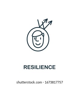 Resilience icon from life skills collection. Simple line Resilience icon for templates, web design and infographics