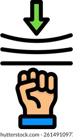 Resilience Icon Lineal Color Vector Illustration