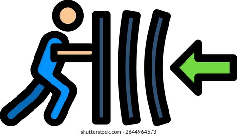 Resilience Icon Lineal Color Vector Illustration