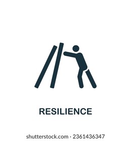 Resilience icon. Monochrome simple sign from mental health collection. Resilience icon for logo, templates, web design and infographics.