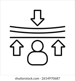 resilience icon in outline style vector illustration