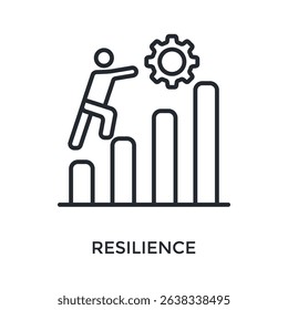 Resilience Icon Outline Style. Vector Illustration For Graphic Design
