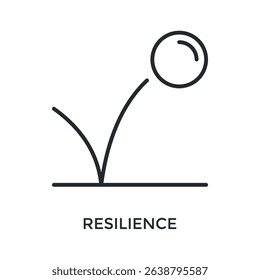 Resilience Icon Outline Style. Vector Illustration For Graphic Design