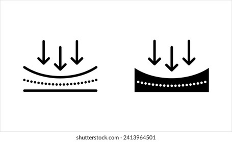 Resilience icon set. Elastic material sign. Quality design element. vector illustration on white background.