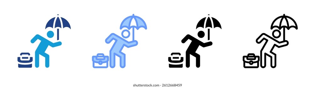 Resilience icon set multiple style collection