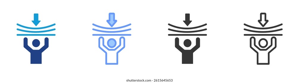 Resilience icon set multiple style collection