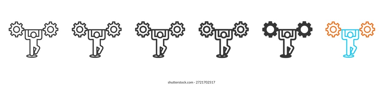 Conjunto de iconos de resiliencia colección de estilos múltiples	