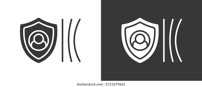 Conjunto De Vetores De Ícones De Resiliência Isolado Em Preto E Branco