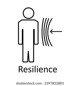Icono de resiliencia. Icono de resiliencia para plantillas, ilustración de estilo creativa de moda plana sobre fondo blanco..eps
