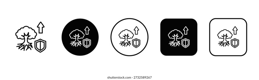 Estilo de fondo blanco y negro del icono de la resiliencia