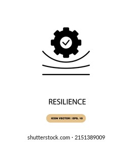 resilience icons  symbol vector elements for infographic web