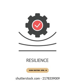 resilience icons  symbol vector elements for infographic web