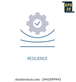 Resilience icons  symbol vector elements for infographic web