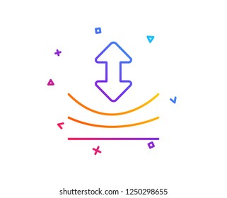 Resilience line icon. Elastic material sign. Gradient line button. Resilience icon design. Colorful geometric shapes. Vector